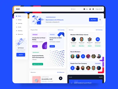 AIXR - Augmented and virtual reality education for corporations ui ux webapp