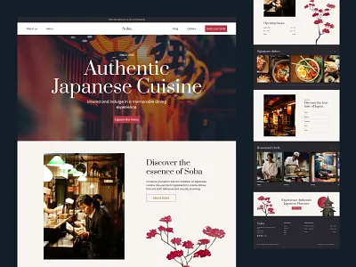 Soba 🍜 | Restaurant Webflow Template cafe design figma to webflow food framer homepage landing page menu redesign restaurant template ui ui ux ux webflow website