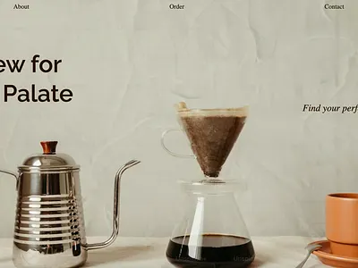 Hero Image for a Cafe Website