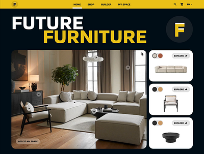 Future Furniture - interactive online builder website app belarus design furniture logo store ui ux website