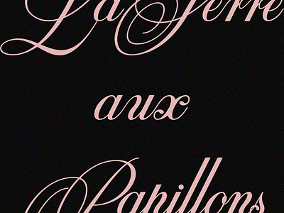 Typography work for the "La Serre aux Papillons" short film graphic design illustrator photoshop typography