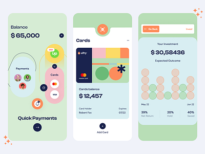 Finance App 3d android app animation app app ui branding design app figma finance app graphic design ios app logo mobile app motion graphics ui ux
