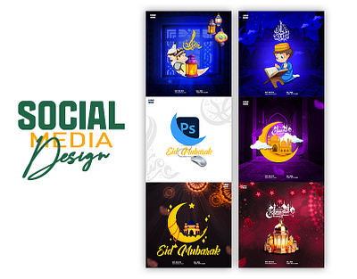 Ramadan and Eid social media practice design bangla design branding design eid graphic design illustration photoshop poster ramadan social social media post design ui