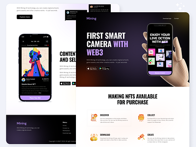 Mining Website 3d animation branding figma graphic design landing page landing page design logo motion graphics ui uiux ux web web3 website