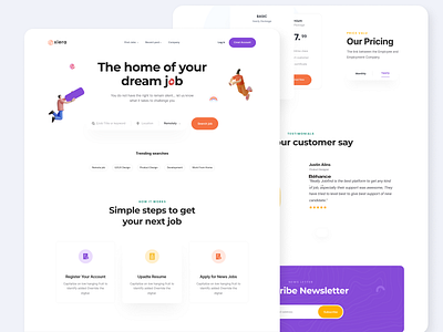 Job Finding website 3d animation branding design figma graphic design job landing page logo motion graphics ui ux website