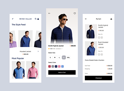 Peter Millar Concept App: A Reimagined E-commerce Experience app app mockup brand concept app e commerce fashion peter millar retail shopping ui user interface visual design