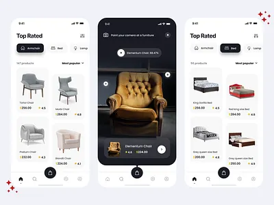 furniture App 3d android app animation app branding chair figma furniture graphic design ios ios app logo mobile mobile app motion graphics ui ux