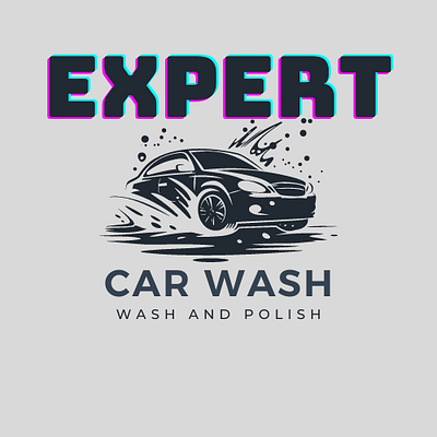 Expert car wash logo graphic design logo