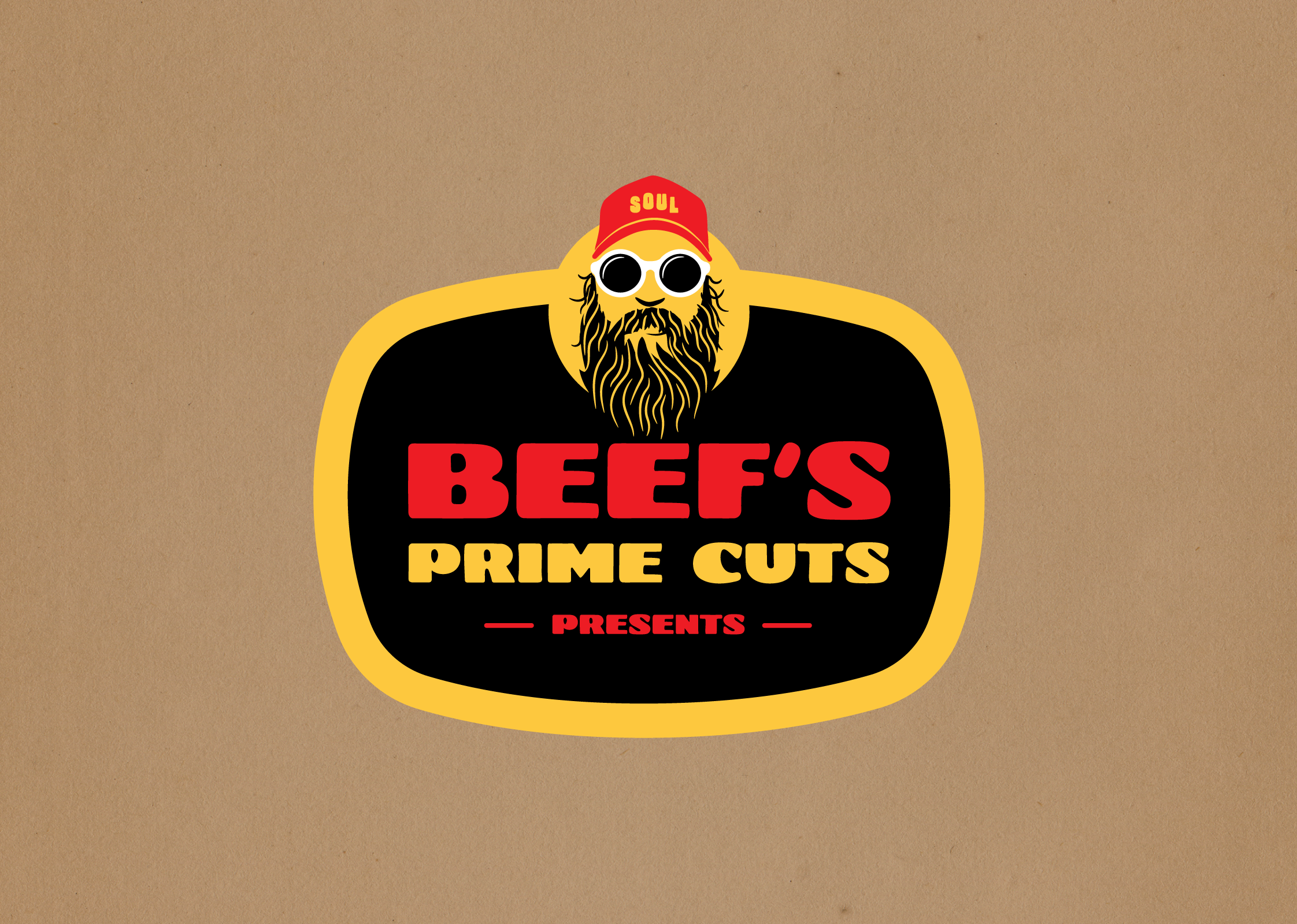 Beef's Prime Cuts badge beefs prime cuts design gig poster graphic design mightymoss music promotor typography