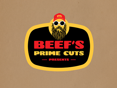 Beef's Prime Cuts badge beefs prime cuts design gig poster graphic design mightymoss music promotor typography
