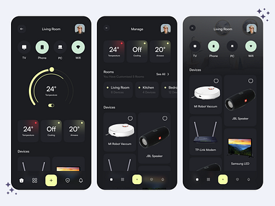 Smart Home App 3d animation app branding figma graphic design home app ios app logo mobile mobile app motion graphics smart home smart home app ui