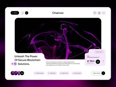 Chainex BlockChain Solutions - Landing Page Design. 3d app blockchain crypto design figma homepage illustration landingpage motion graphics security ui ui animation uidesign ux website website design