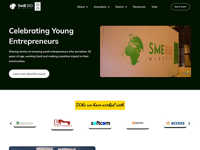 Nigeria 25under25 Awards elementor graphic design photo contest ui website wordpress yoast