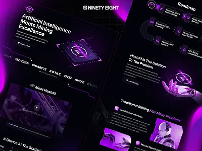 Crypto Landing Page ai ai mining crypto cryptocurrency design graphic design hero landing page website