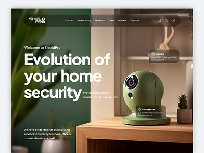 SHIELD PRO - Home Security Camera automation automotive branding camera control design development e commerce home iot monitor smart ui uiux web web 3.0 web3