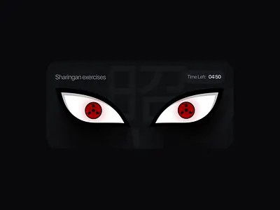 Widget design for eyes exercises 👀 animated animation anime application clean dark theme dark ui design eyes graphic design illustration mobile motion graphics ui ui animation ux widget widgets