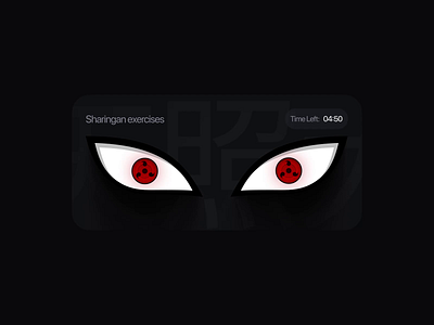 Widget design for eyes exercises 👀 animated animation anime application clean dark theme dark ui design eyes graphic design illustration mobile motion graphics ui ui animation ux widget widgets