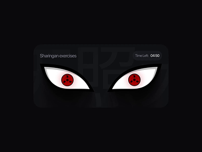 Widget design for eyes exercises 👀 animated animation anime application clean dark theme dark ui design eyes graphic design illustration mobile motion graphics ui ui animation ux widget widgets