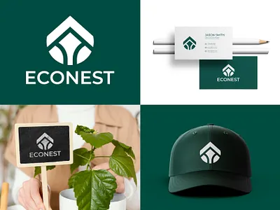 Green House Abstract Logo Design abstract logo design brand branding business logo econest graphic design greenhouse logo logo awesome logo design logo designer logo inspiration logo mark logo plache logo type nature natureindoors startup logo design