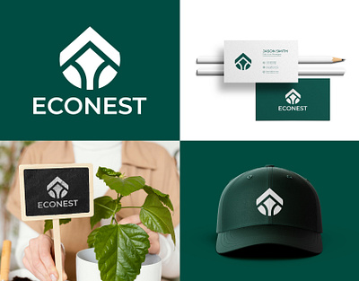 Green House Abstract Logo Design abstract logo design brand branding business logo econest graphic design greenhouse logo logo awesome logo design logo designer logo inspiration logo mark logo plache logo type nature natureindoors startup logo design