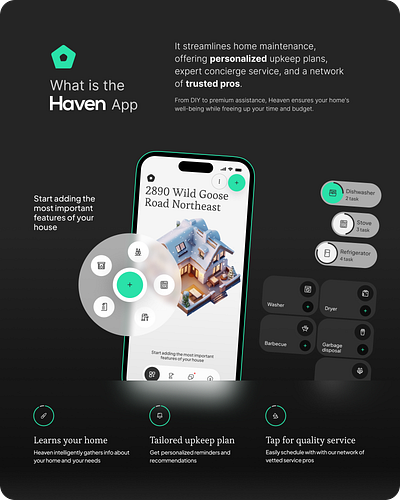 Haven App - Household Management Platform b2b b2c design system midjourney mobile app product design ui ux ux design