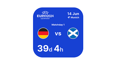 Euro2024 Widget branding design euro2024 figma football illustration ui ux uxui web design widget