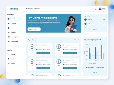 LMS Dashboard 3d animation branding dashboard dashboard ui figma graphic design lms lms dashboard logo motion graphics ui