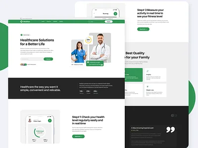 Medfysio website 3d animation branding doctor appointment doctor website doctor website ui figma graphic design landing page logo medical website motion graphics ui