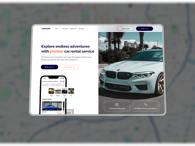 PREMIER - Car Rental booking car carrental design figma hero mobileapp responsive userexperience userinterface uxui webdesign