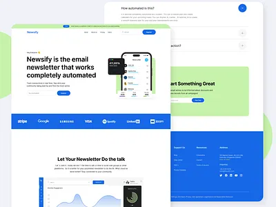 Newsify website 3d animation branding design website figma graphic design landing page landing page design logo motion graphics ui uiux design ux web website website ui