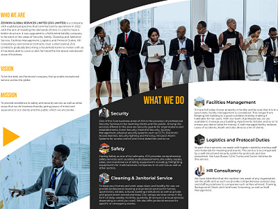 Brochure branding brochure company design effect flyer graphic design illustration limited logo project typography vector view what we do worker zevron