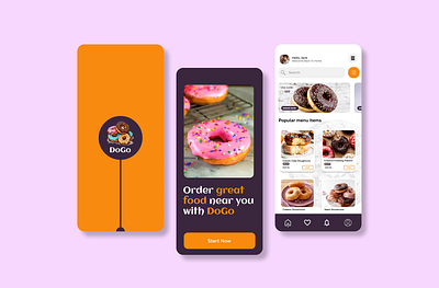 Doughnut App (Food Delivery App) 3d animation app appstartup branding design doughnut app figma food app food delivery app graphic design illustration logo mobileapp motion graphics ui