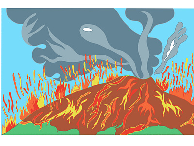 2 volcanes illustration