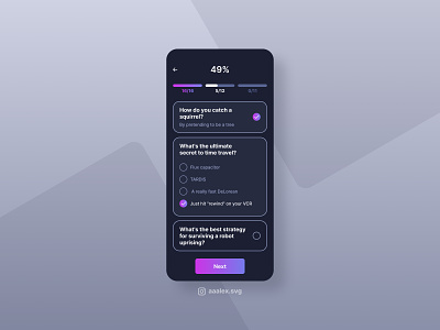 90-Day UI Design Challenge: Day 59 app design design design challenge questionnaire survey survey ui ui ui design ui designer ui element ui inspiration ui trends uiux user interface design uxui