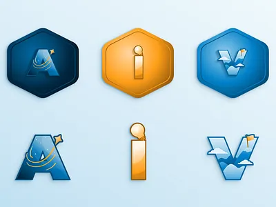 Digital Badges badge design branding design digital badge design digital design graphic design illustration letter badge letter design letter illustration program branding vector vector art vector illustration visual design
