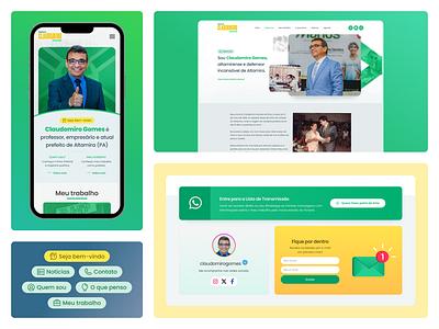 Claudomiro Gomes | Site branding design digitalmarketing figma government institucional institutional politic political marketing politician política político web site