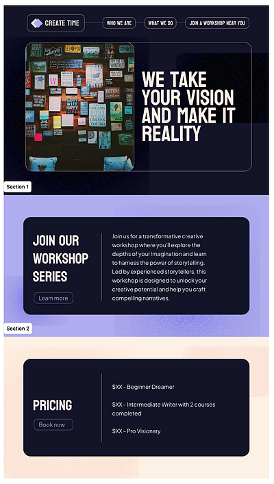 Daily #UI Challenge Prompt: Landing Page design branding creative workshop daily ui figma graphic design landing page ui website design