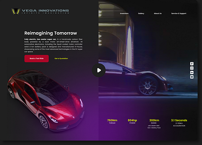 Landing Page UI Design for Vega Innovations landing page ui