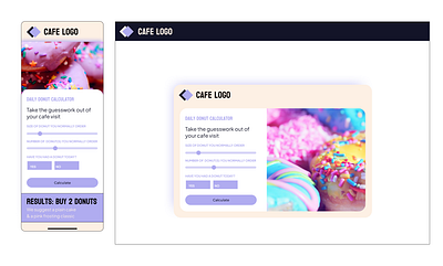 #DailyUI Day 4: Prompt: Calculation advertising branding cafes calculator donuts figma fun customer interaction graphic design promotion ui