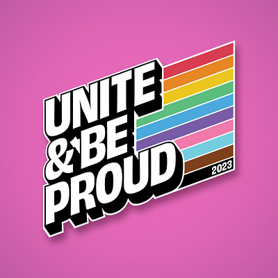 Unite & Be Proud 2023 Logo adobe branding campaign gay illustrator logo pride rainbow vector