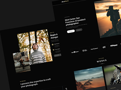 NickPhoto Photography website capture editorial lightroom photographer photography photoshoot portrait uiux web design website