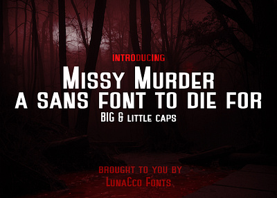 Missy Murder Sans Cap Font font design graphic design type face typography