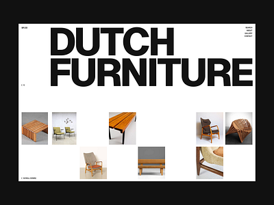 Dutch furniture website after effects ecommerce furniture futniture website interface animation product design ui ui animation uiux ux uxui website website design website grid website layout