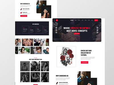 Tatso Tatoo Website black and white business design tattoo tattoo art tattoo design tattoo website uiux web design website