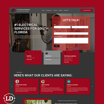 A & S Electrical Solutions branding design graphic design illustration logo ui web design webdesign website design websitedesign wordpress wordpress design wordpress website