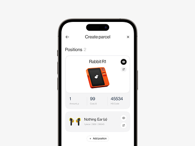 Parcel app | Interaction android app application button card clean design icons ios iosguidelines iphone layout minimal mobile mockup modern phone trend