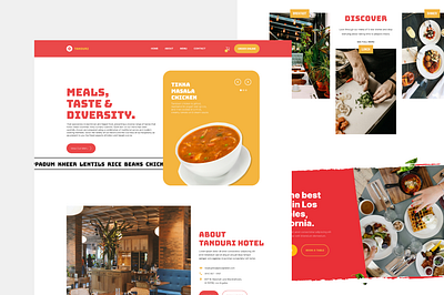 Tanduri Restaurant Website burger delivery fast food food menu restaurant restaurant website uiux web design website