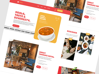 Tanduri Restaurant Website burger delivery design fast food food restaurant restaurant website uiux web design website