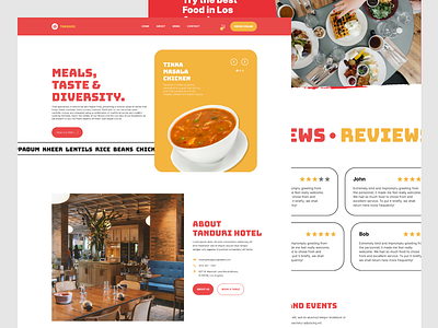 Tanduri Restaurant Website cafe design fast food food menu restaurant restaurant website uiux web design website