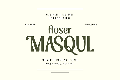 Floser Masqul - Serif Display Font summer